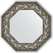 Зеркало Evoform Octagon 588x588 в багетной раме 99мм, византия серебро BY 3832