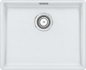 Кухонная мойка без крыла, с клапаном-автоматом, гранит, белый Blanco Subline 500-F 519812