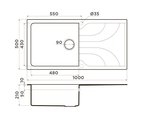 Кухонная мойка Omoikiri Yasugata 100-DC Tetogranit, тёмный шоколад 4993848