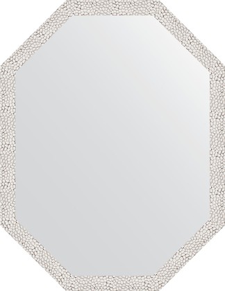 Зеркало Evoform Polygon 680x880 в багетной раме 46мм, чеканка белая BY 7004