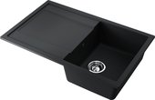 Кухонная мойка Omoikiri Hokori 79-BL с крылом, tetogranit, чёрный 4997178
