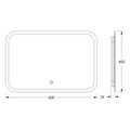 Зеркало с матированием и LED-подсветкой Defesto, 17W, 60x40см, сенсорный выключатель, тёплый белый свет DF 3812SH