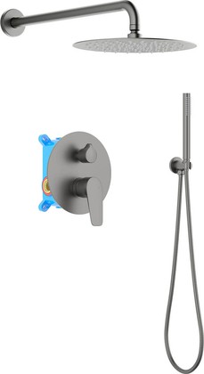 Комплект для душа Aquatek Бетта, Set 3в1, оружейная сталь AQ1172BGM