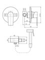 Смеситель для гигиенического душа RAV Slezak Colorado, скрытый монтаж, стоп вентиль в держателе лейки, хром CO142/1