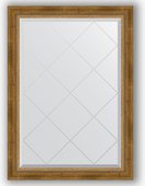 Зеркало Evoform Exclusive-G 730x1010 с фацетом и гравировкой, в багетной раме 70мм, состаренная бронза с плетением BY 4176