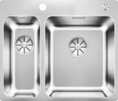 Кухонная мойка Blanco Solis 340/180-IF/A, клапан-автомат PushControl, чаша справа, полированная сталь 526132