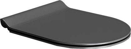 Сиденье для унитаза GSI Pura, с крышкой Slim SoftClose, Ardesia matt чёрный матовый MS86CSN26