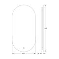 Зеркало Defesto Opti 40x80, LED подсветка, сенсорный выключатель, нейтральный белый свет DF 2902S