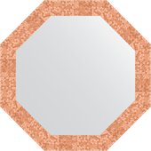 Зеркало Evoform Octagon 670x670 в багетной раме 70мм, соты медь BY 7307