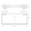 Полка для ванной FBS Vizovice с ограничителем, 40см, хром, стекло VIZ 014