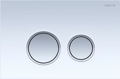 Кнопка управления Aquatek, клавиши круглые, закалённое стекло, ободок хром, белый KDI-0000028