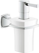 Дозатор для жидкого мыла Grohe Grandera, керамика, настенный, хром 40627000