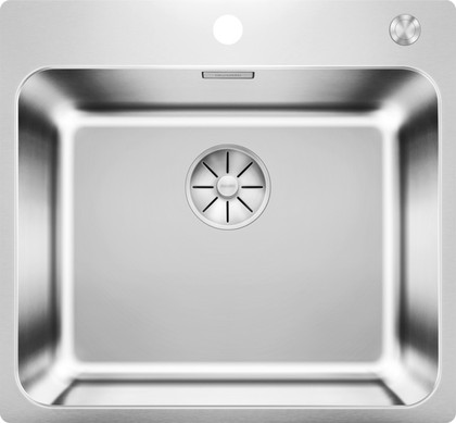 Кухонная мойка Blanco Solis 500-IF/A, клапан-автомат PushControl, полированная сталь 526124