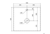 Тумба под раковину Jorno Stone 60, подвесная, антрацит Stn.01.60/P/A/JR
