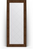 Зеркало Evoform Exclusive-G Floor 870x2070 пристенное напольное, с гравировкой, в багетной раме 120мм, состаренная бронза с орнаментом BY 6339