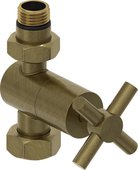 Вентиль Сунержа прямой Крест G1/2"НРxG3/4"НГ, состаренная бронза 05-1409-1234
