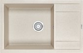 Кухонная мойка Granula 7805, 780x500, накладная, с крылом, кварц, Пирит 7805, ПИРИТ