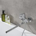 Смеситель для ванны Aquatek Альфа, с длинным изливом, хром AQ1942CR