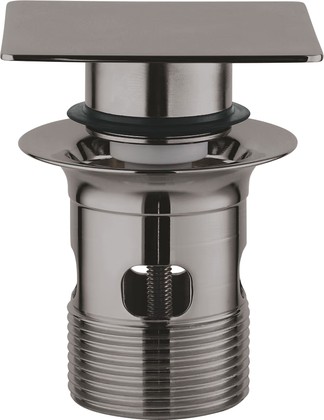 Донный клапан Grohe для раковин с переливом, квадратный, Антрацит - Hard Graphite 40565A00