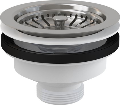 Донный клапан сифона для мойки Alca 6/4", нерж. решетка d115 A37