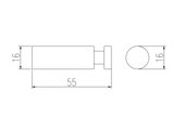 Крючок для полотенец RAV Slezak Colorado 55мм, 2шт, хром COA0103/55