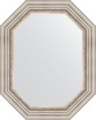 Зеркало Evoform Polygon 610x760 в багетной раме 88мм, римское серебро BY 7166