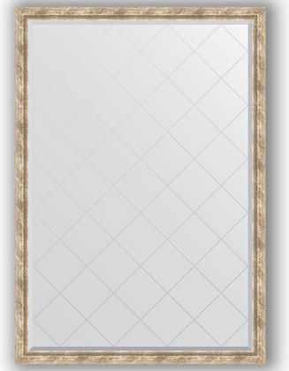 Зеркало Evoform Exclusive-G 1280x1830 с фацетом и гравировкой, в багетной раме 70мм, прованс с плетением BY 4478