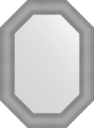 Зеркало Evoform Polygon 560x760 в багетной раме 88мм, серебряная кольчуга BY 7289
