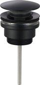 Донный клапан без перелива AQUAme, чёрный матовый AQM7003MB