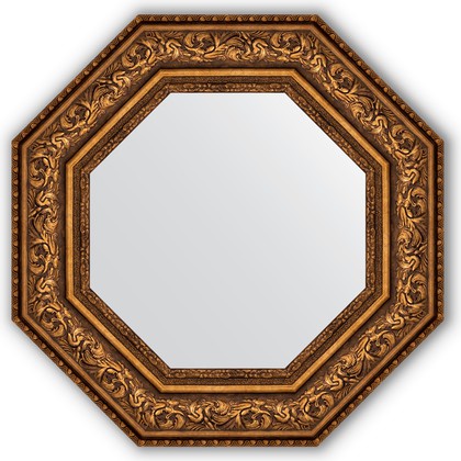 Зеркало Evoform Octagon 606x606 в багетной раме 109мм, виньетка состаренная бронза BY 3856