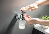 Дозатор жидкого мыла Aquatek Европа настенный, хром AQ4105CR