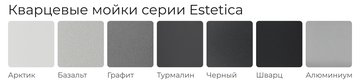 Кухонная мойка Granula Estetica ES-5201, 520x500, кварц, Шварц (чёрный металлик) 5201, ШВАРЦ