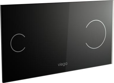 Кнопка бесконтактного смыва для инсталляции для унитаза, чёрное стекло Viega Visign for More 100 630577