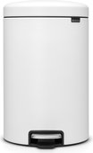 Бак для мусора Brabantia Newicon, 20л, с педалью, минерально-белый 114168