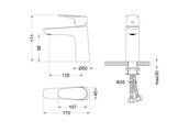 Смеситель для раковины Aquatek Бетта 98, без донного клапана, чёрный матовый AQ1110MB