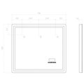 Зеркало Vigo Geometry Media Voice 800x700 LED-подсветка, подогрев, голосовое управление, Bluetooth, дата, время 048