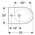 Биде подвесное Geberit iCon 355x540, закрытая форма, белый 501.898.00.1
