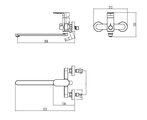 Смеситель для ванны Aquatek Альфа, с длинным изливом, хром AQ1942CR