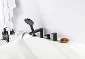 Смеситель на борт ванны Aquatek Бетта на 4 отв., чёрный матовый AQ1148MB