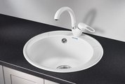 Кухонная мойка Granula Standart 4802, d480, круглая, кварц, Белый 4802, БЕЛЫЙ