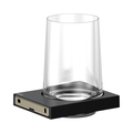 Держатель стакана Keuco Edition 11, в комплекте с хрустальным стаканом, чёрный матовый 11150 379000