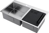 Кухонная мойка Omoikiri Akisame 86-2 Side IN, 2 чаши, нержавеющая сталь 4997021