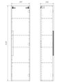 Подвесной пенал Aqwella Vancouver 35x143см, белый матовый VAN0535