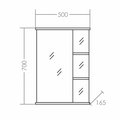 Зеркальный шкаф Санта Ника 500x700x165, левый, белый 101084