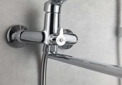 Смеситель для ванны Aquatek Вега, длинный излив, душевой гарнитур, хром AQ1037CR