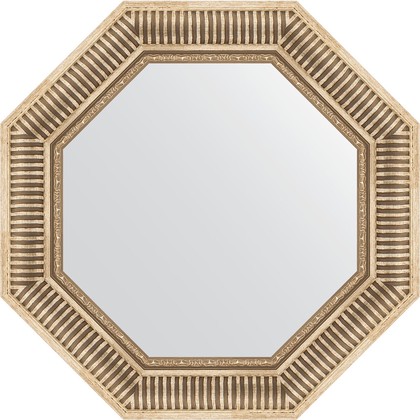 Зеркало Evoform Octagon 620x620 в багетной раме 93мм, серебряный акведук BY 7360