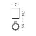 Стакан Colombo Mini, подвесной, PVD, графит матовый B4002.GM