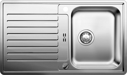 Кухонная мойка оборачиваемая с крылом, с клапаном-автоматом, нержавеющая сталь зеркальной полировки Blanco Classic Pro 45S-IF 516842