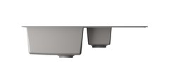 Кухонная мойка Omoikiri Daisen 86-2-GR, две чаши, оборачиваемая, Artgranit, leningrad grey 4993475