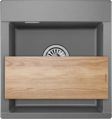 Кухонная мойка Granula Estetica ES-4701, 470x500, кварц, Графит 4701, ГРАФИТ